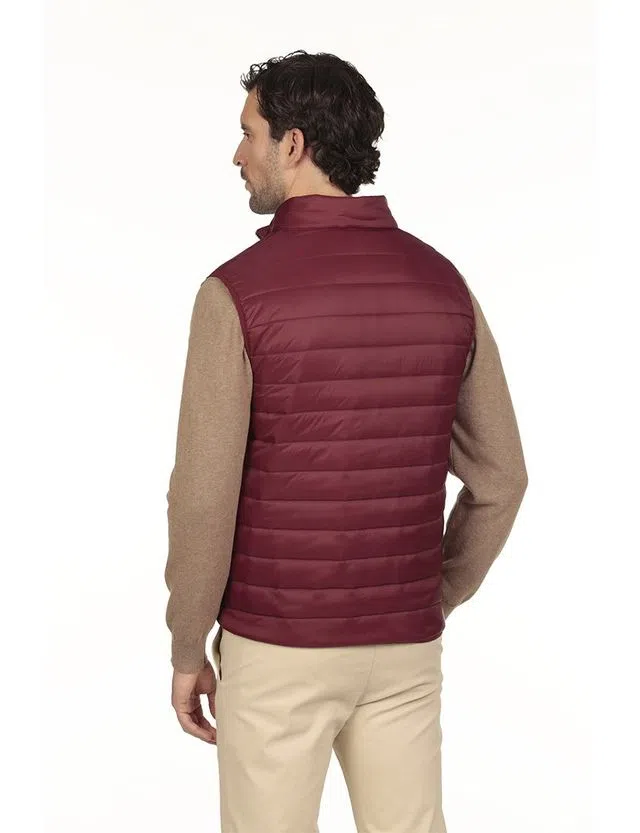 Regular Padded Vest Burgundy