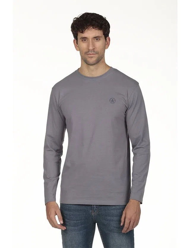 Camisola logo Regular Cinzento