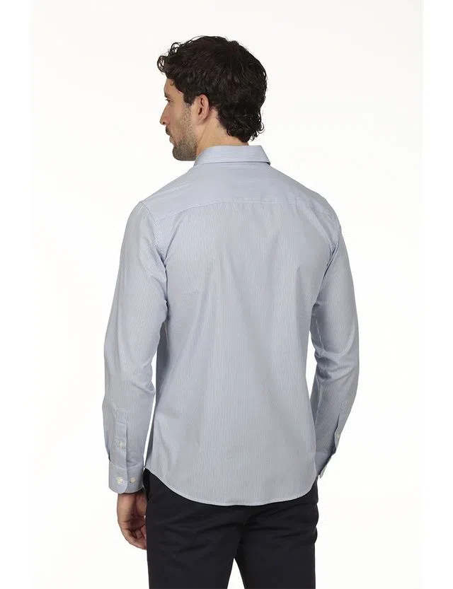 Regular Blue Striped Shirt