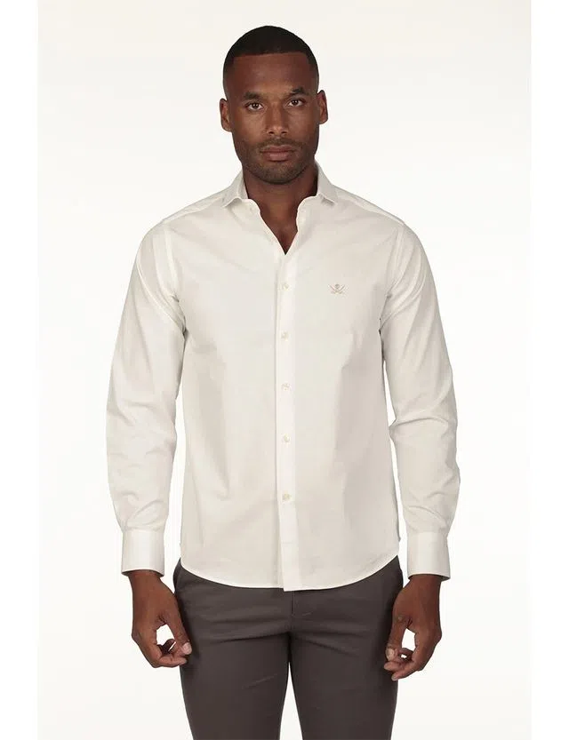 Regular White Gabardine Shirt