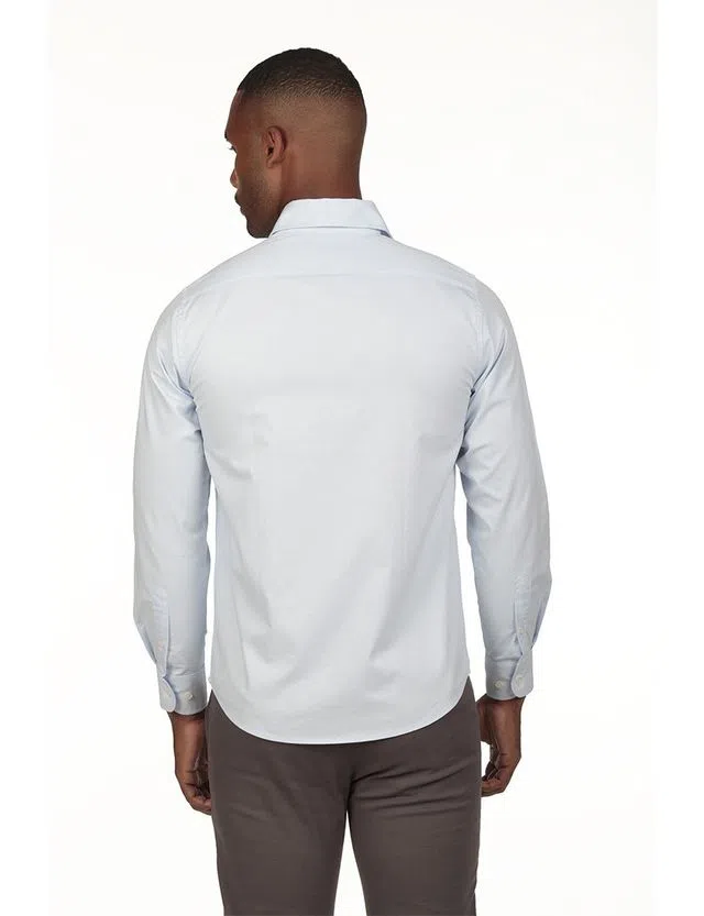 Regular Blue Gabardine Shirt