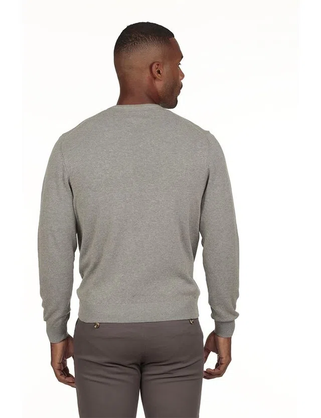 Regular Neck Gray Sweater