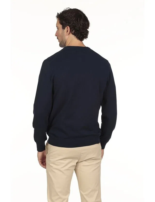 Regular V-neck Sweater Blue