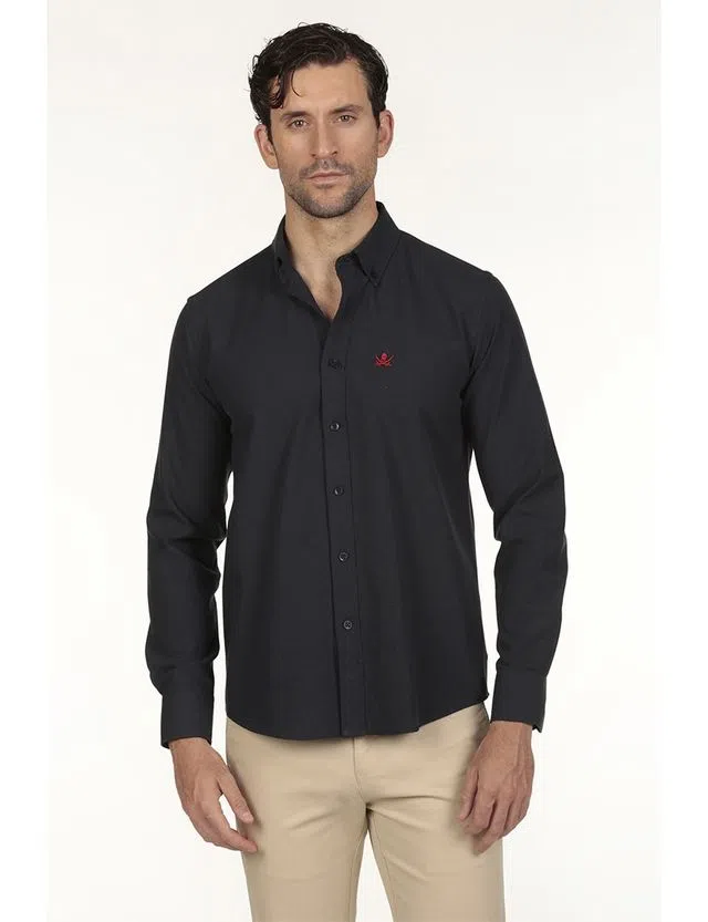 Camisa Oxford Regular Azul