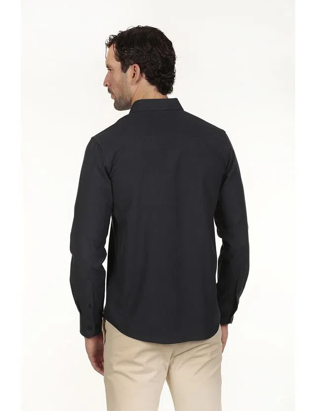 Camisa Oxford Regular Azul