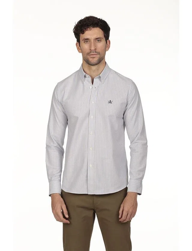 Camisa Oxford Regular Azul
