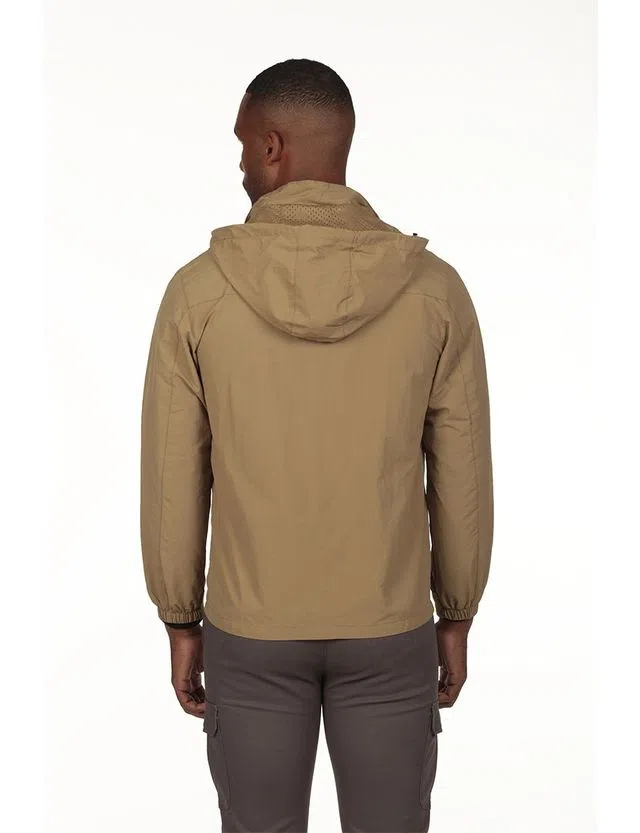 Chaqueta Cortavientos Regular Beige
