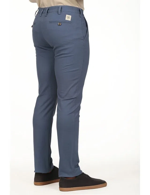 Calças Chino Regular Azul