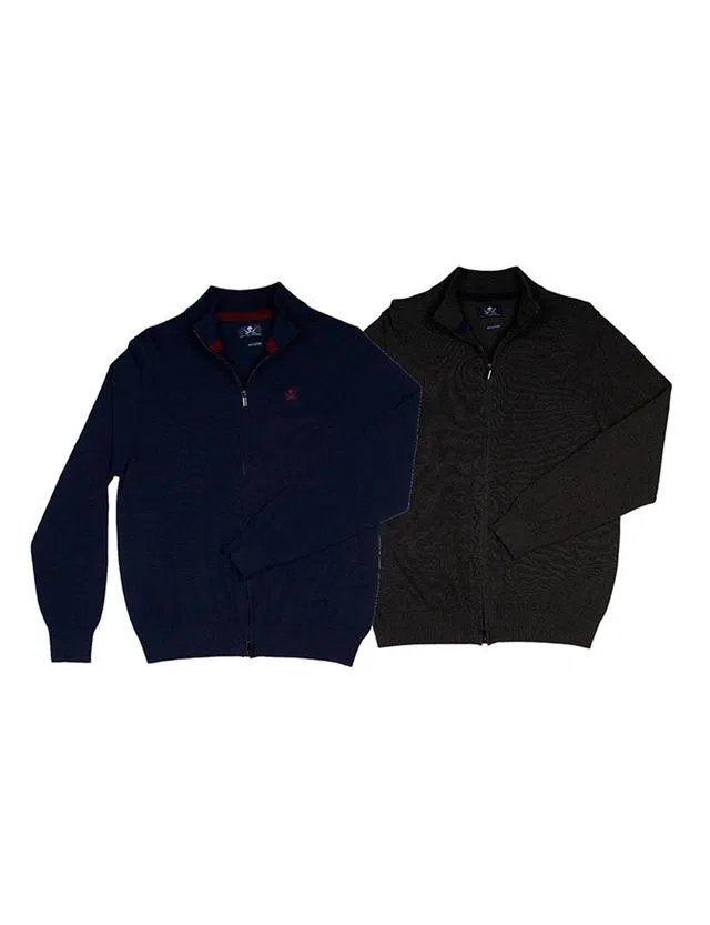 Pack de 2 Cárdigans con cierre Regular Fit