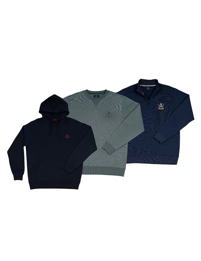 Pack Sweatshirt + Camisola + Camisola com meio fecho