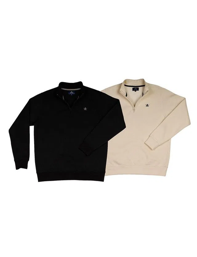 Pack 2 Camisolas com meio fecho Regular Fit