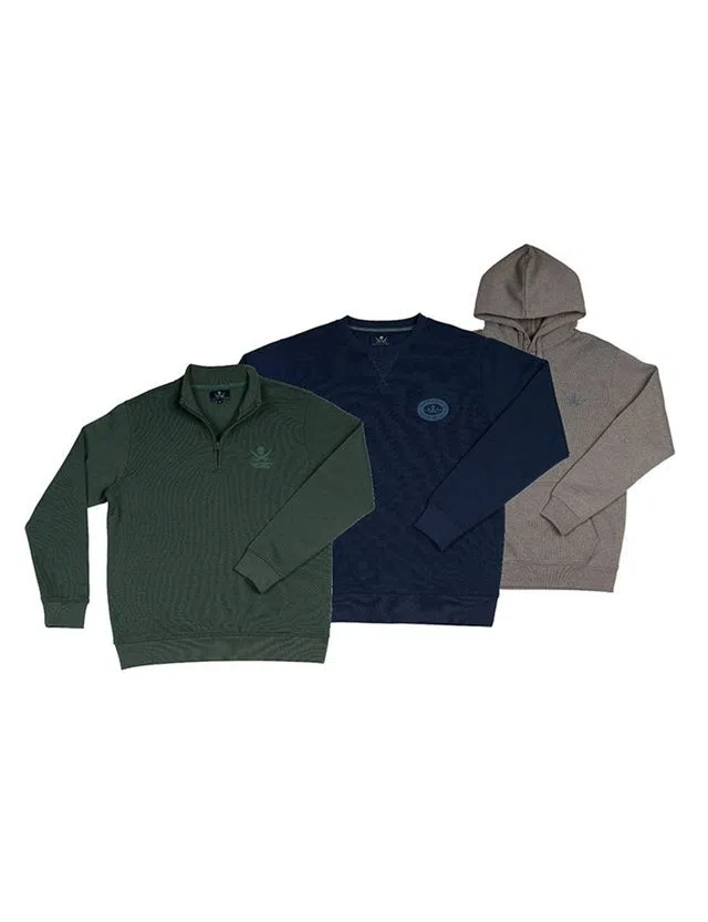 Pack Camisola + Sweatshirt + Sweatshirt com fecho