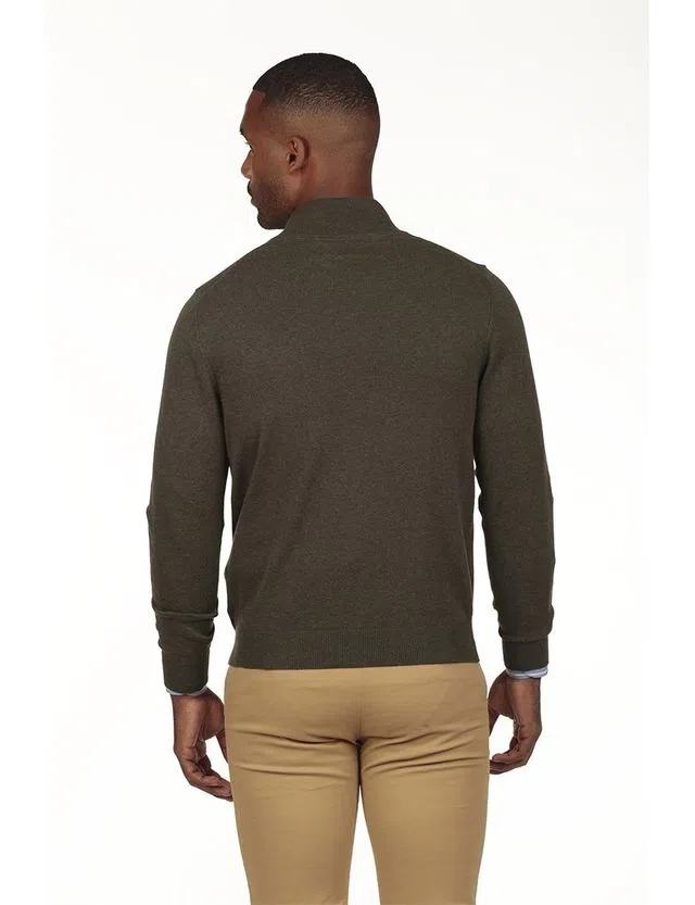Cardigan Regular con Cierre Verde