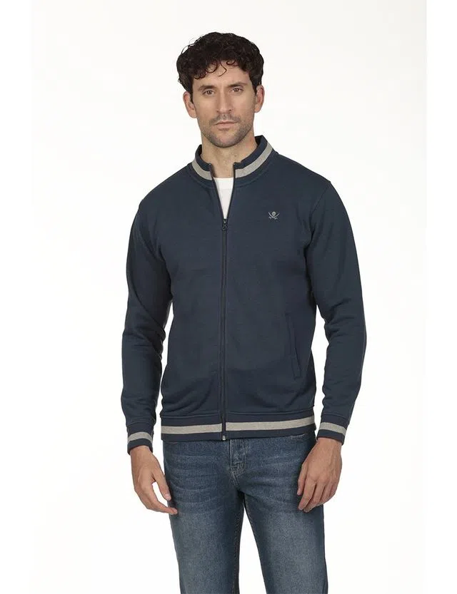 Regular Zip Jacket Blue