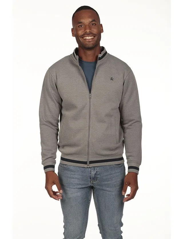 Regular Zip Coat Gray