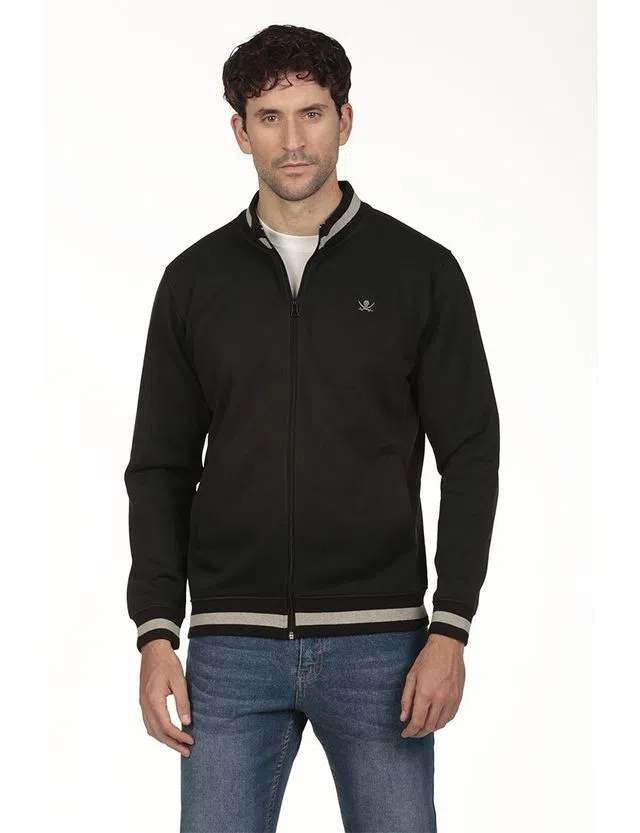 Regular Zip Black Coat