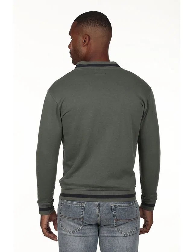 Regular Zip-Up Green Jacket
