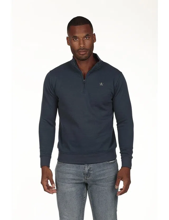 Regular Zip Sweatshirt Blue