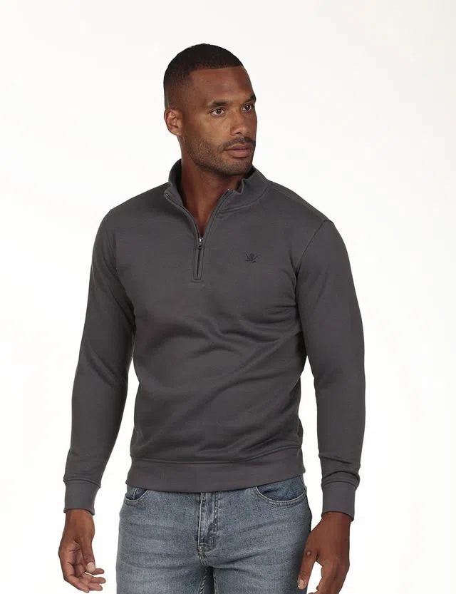 Regular Half-Zip Sweatshirt Dark Grey