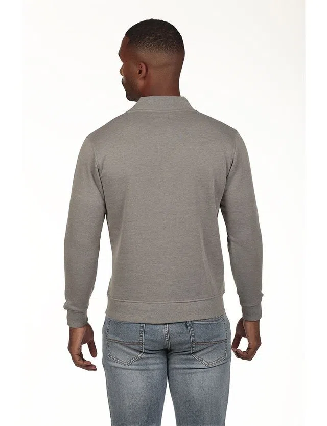 Sweatshirt with Half-Zip Regular Gray