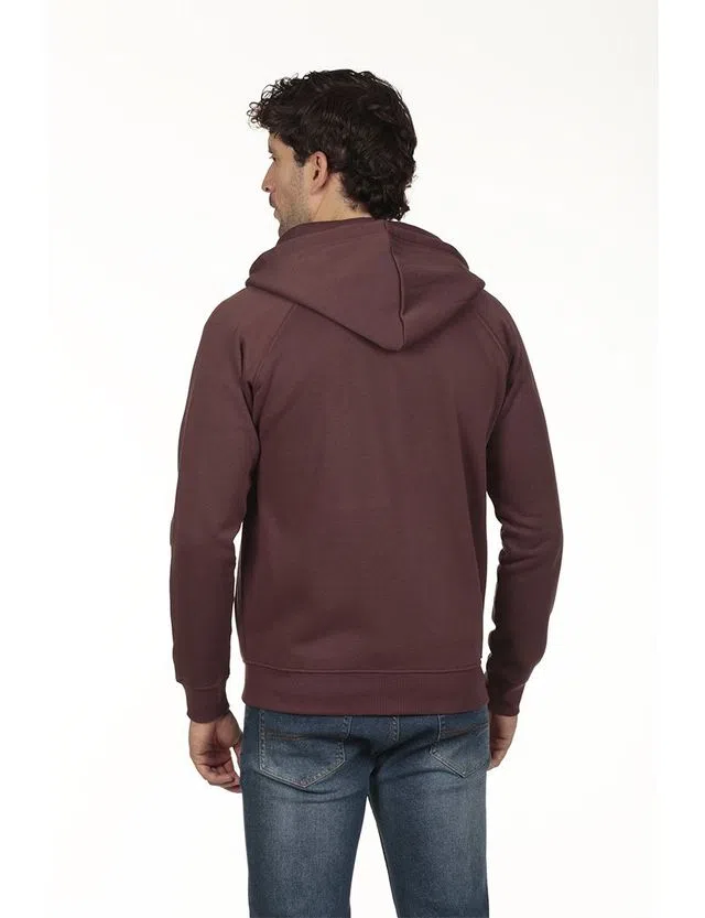 Sudadera con cierre Regular Burdeos