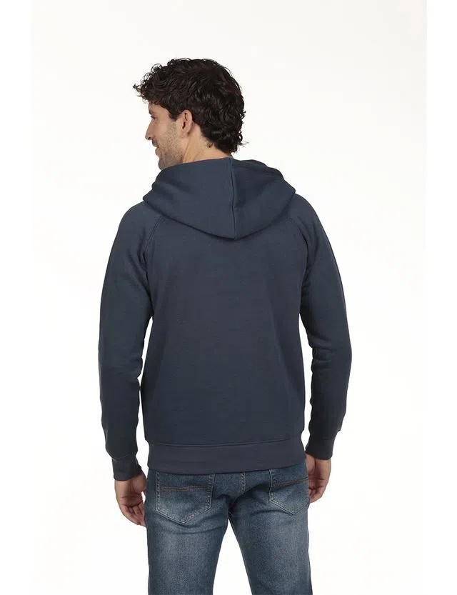 Sudadera Regular Azul con Cierre