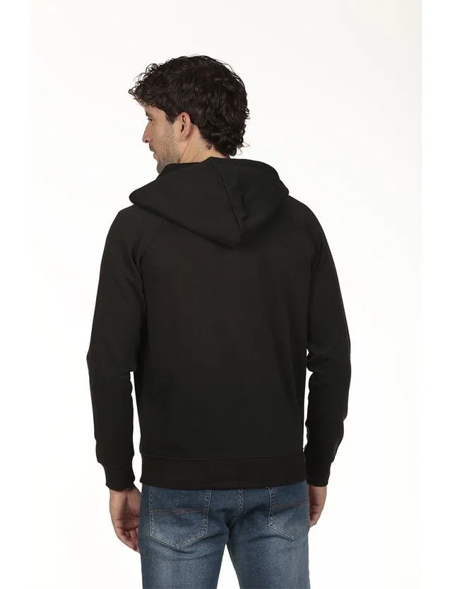 Sudadera con cremallera Regular Negra